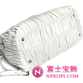 プラダ（PRADA）NAPPA GAUFRE`　レディース2wayトートバッグ　ホワイト　BL0743-QRD-082 